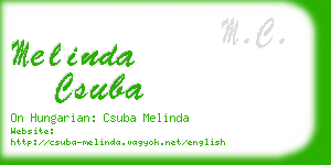 melinda csuba business card